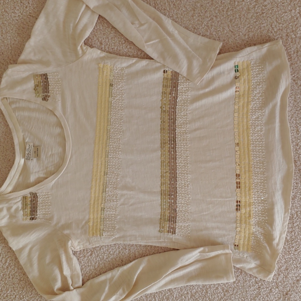 Embellished Lucky Brand size XS long sleeved top